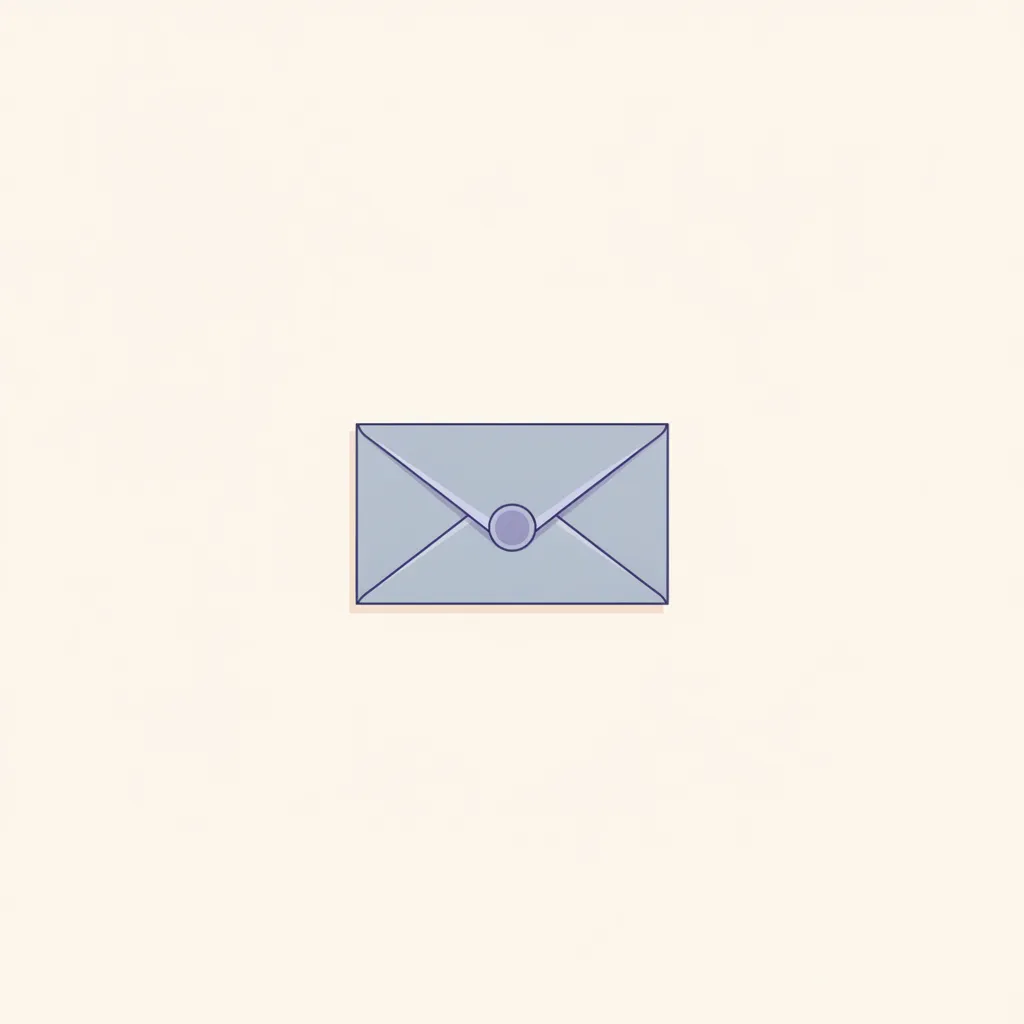 A slightly crumpled administrative envelope on an empty desk.