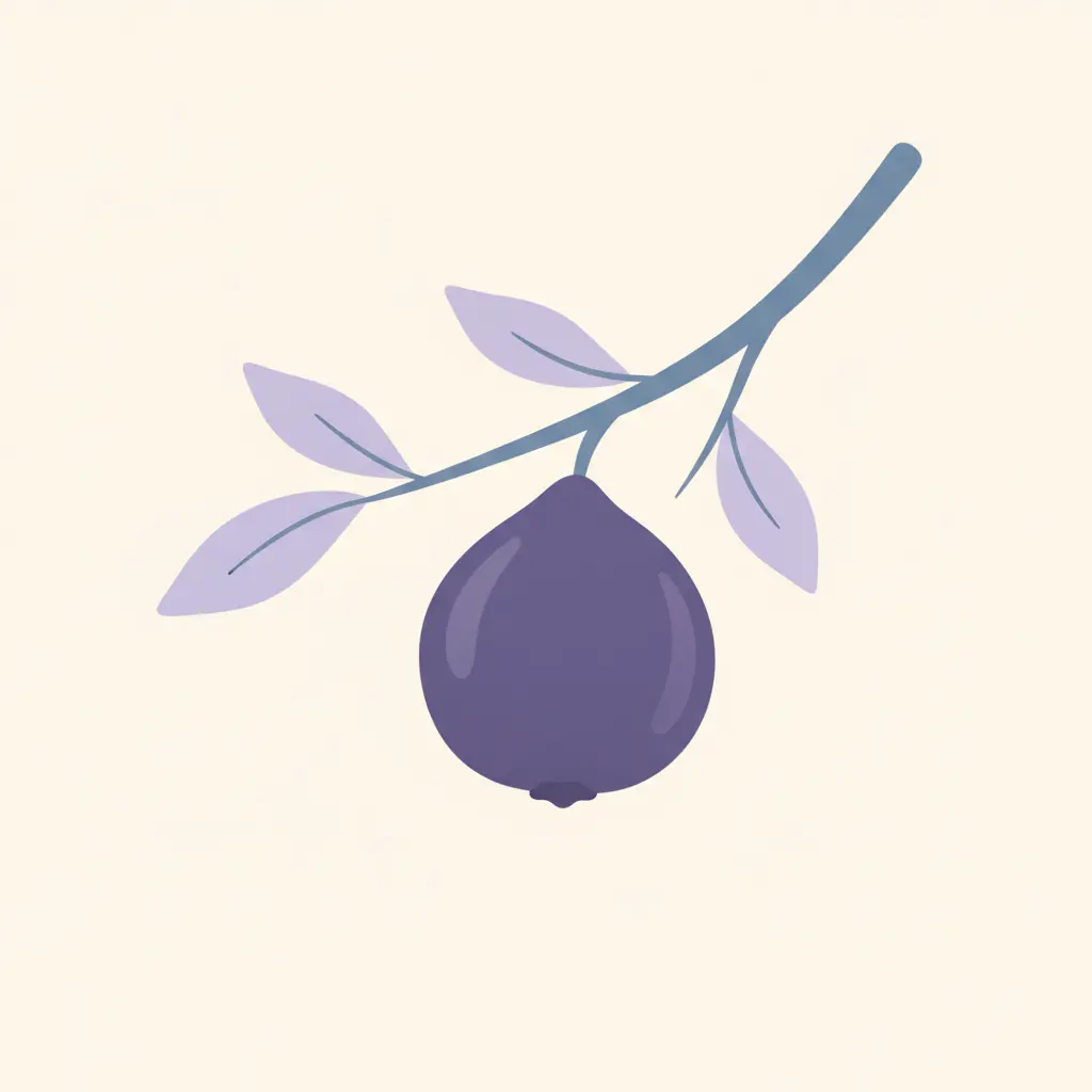 Un seul fruit mûr, à portée de main sur une branche.